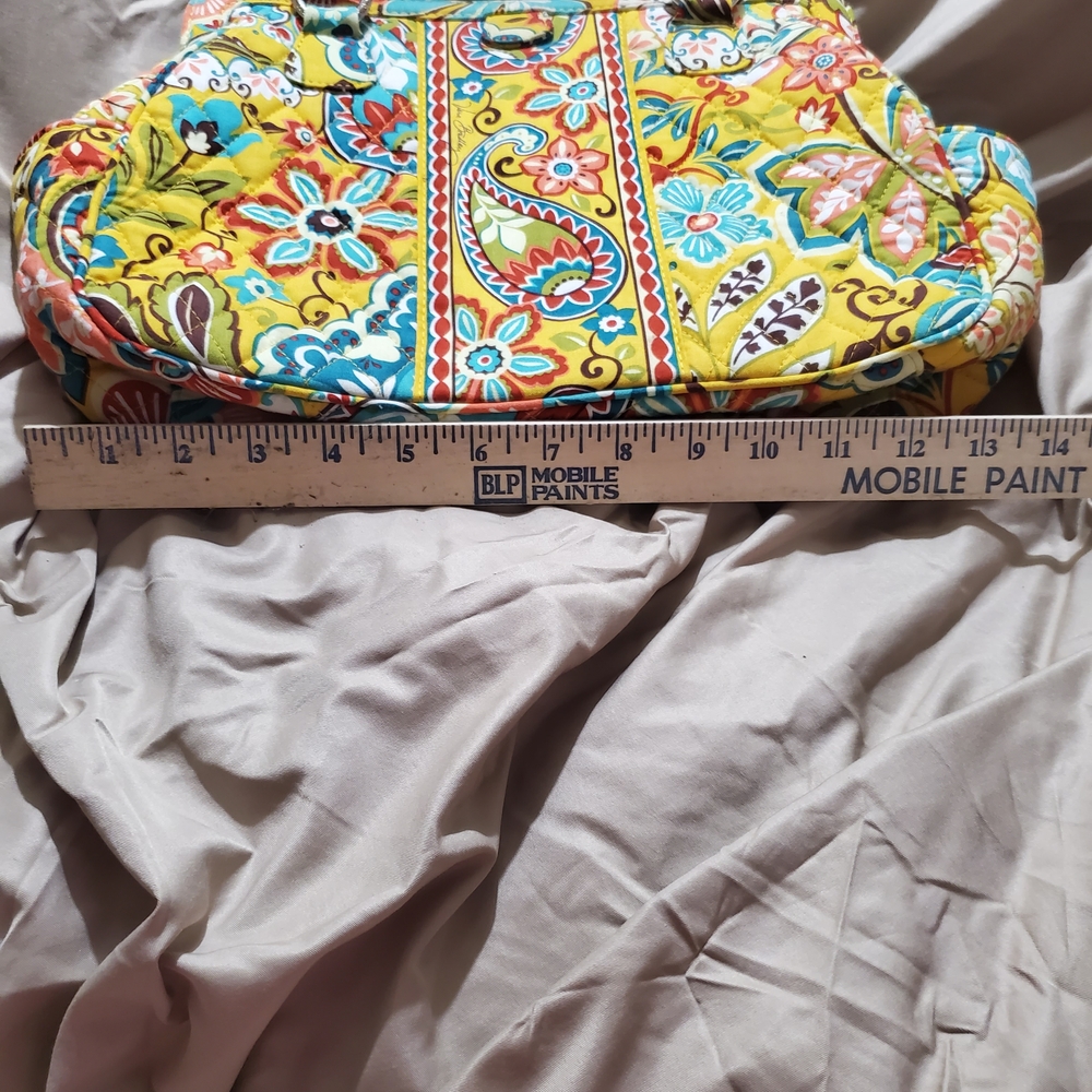 Vera Bradley Yellow Floral Quilted Shoulder Bag - Picture 12 of 14
